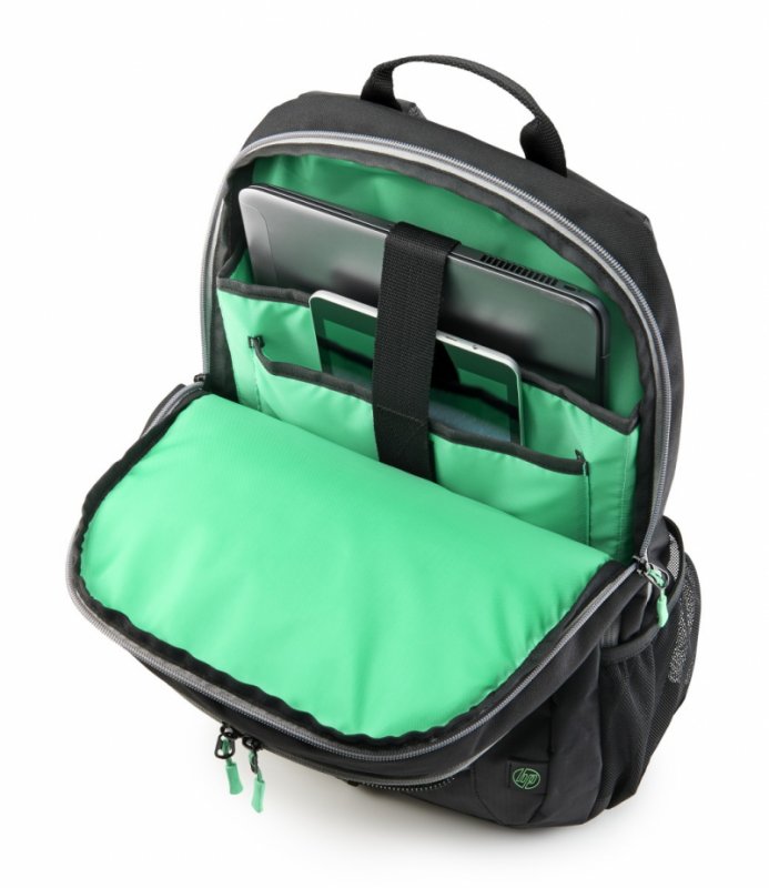 HP 15.6 Active Backpack (Black/ Mint Green) - obrázek č. 3