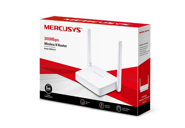 Mercusys MW301R 300Mbps WiFi N router, 3x10/ 100 RJ45, 2x anténa - obrázek č. 3