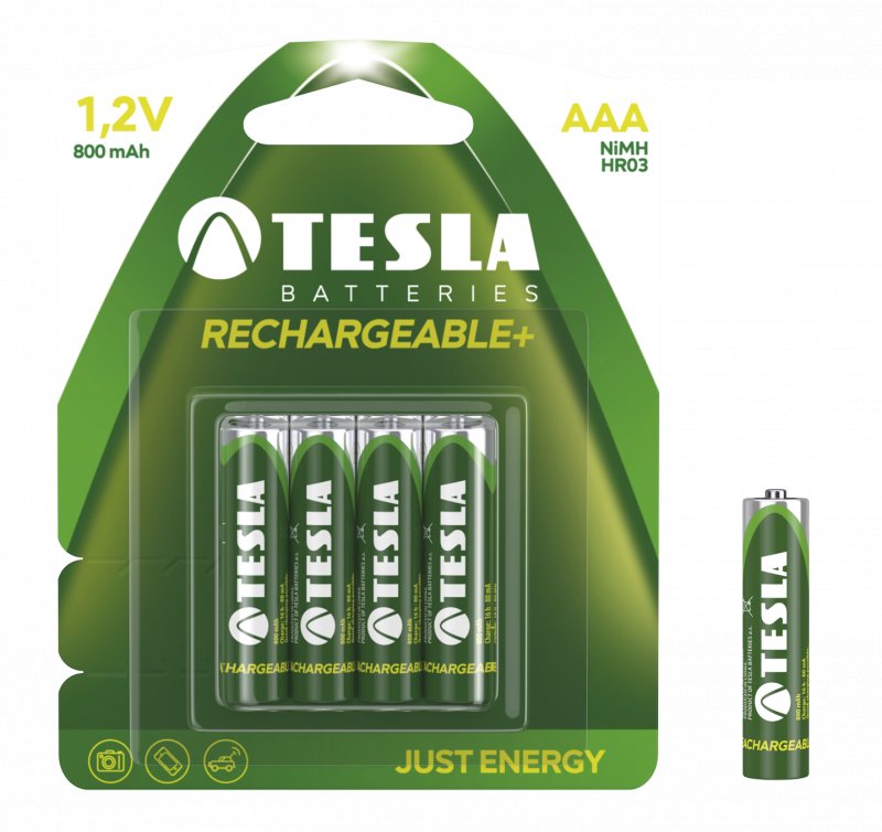 TESLA - baterie AAA RECHARGEABLE+, 4ks, HR03 - obrázek produktu