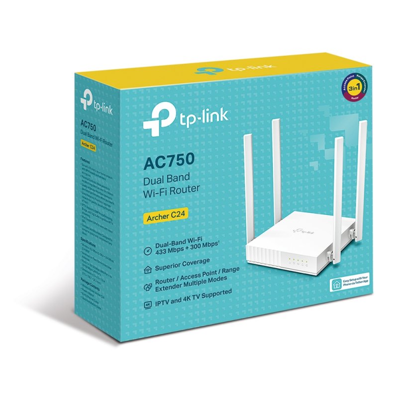 TP-Link Archer C24 AC750 DualBand WiFi Router - obrázek č. 3
