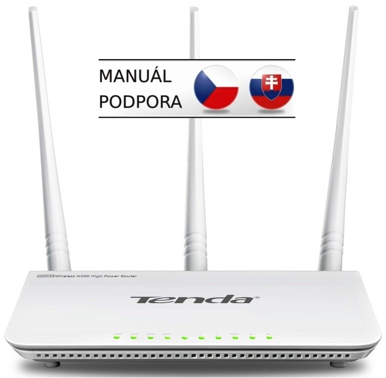 Tenda F3 (F303) WiFi N Router 802.11 b/ g/ n, 300 Mbps, WISP, Universal Repeater, 3x 5 dBi antény - obrázek produktu