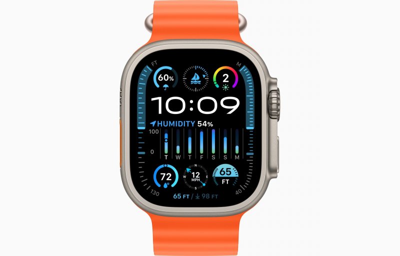 Apple Watch Ultra 2/ 49mm/ Titan/ Sport Band/ Orange Ocean - obrázek č. 1