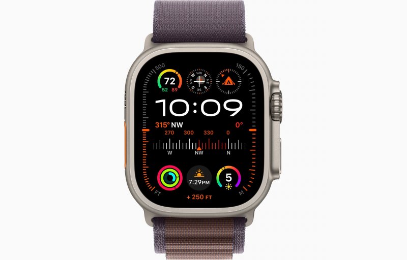 Apple Watch Ultra 2/ 49mm/ Titan/ Sport Band/ Indigo Alpine/ Small - obrázek č. 1