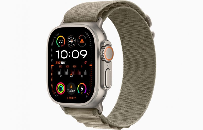 Apple Watch Ultra 2/ 49mm/ Titan/ Sport Band/ Olive Alpine/ Medium - obrázek produktu