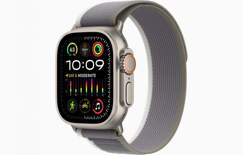 Apple Watch Ultra 2/ 49mm/ Titan/ Sport Band/ Green-Grey Trail/ -S/ M - obrázek produktu