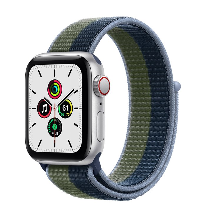 Apple Watch SE Cell/ 40mm/ Silver/ Sport Band/ Green - obrázek produktu