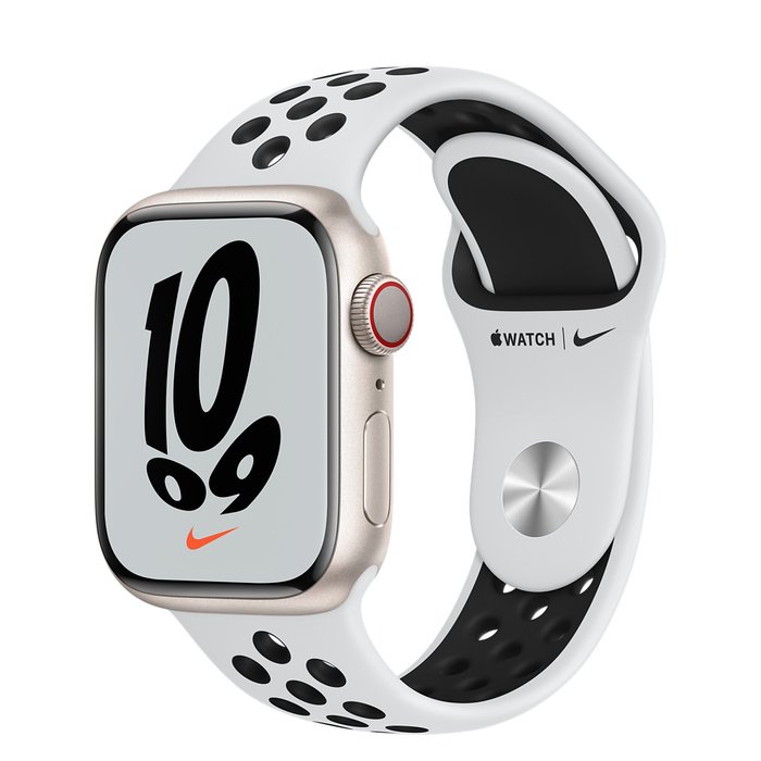 Apple Watch Nike S7 Cell/ 41mm/ Starlight/ Sport Band/ White - obrázek produktu