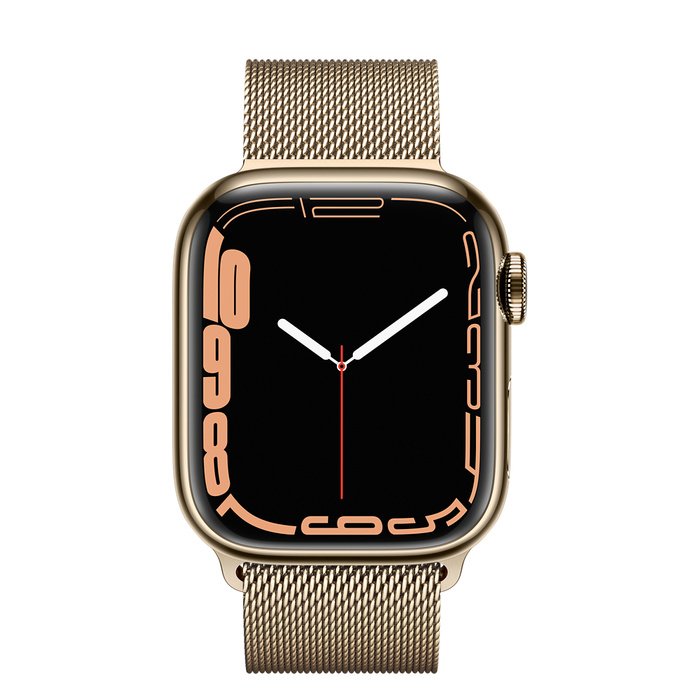 Apple Watch S7 Cell/ 41mm/ Gold/ Elegant Band/ Gold - obrázek č. 1