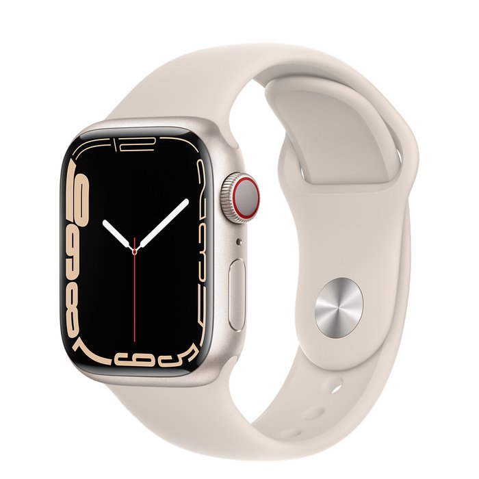 Apple Watch S7 Cell/ 45mm/ Starlight/ Sport Band/ Starlight - obrázek produktu