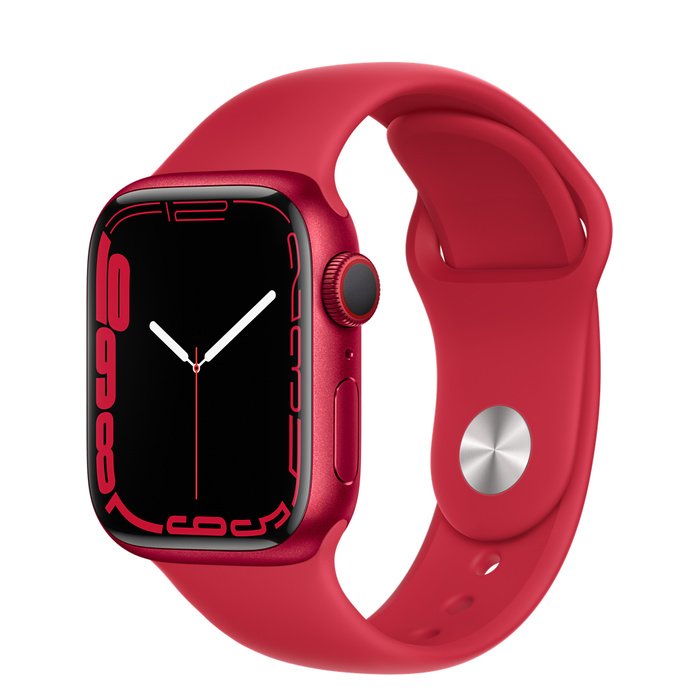 Apple Watch S7 Cell/ 45mm/ Red/ Sport Band/ Red - obrázek produktu