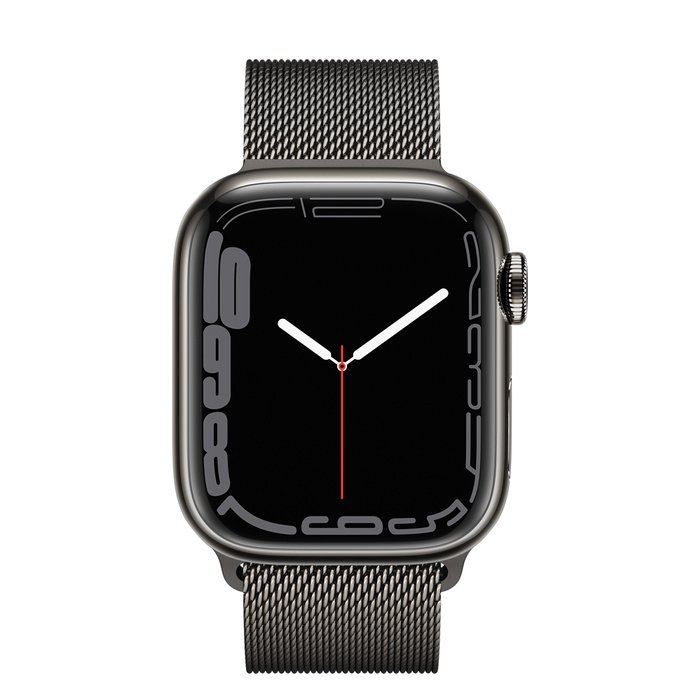Apple Watch S7 Cell/ 45mm/ Space Grey/ Elegant Band/ Silver - obrázek č. 1
