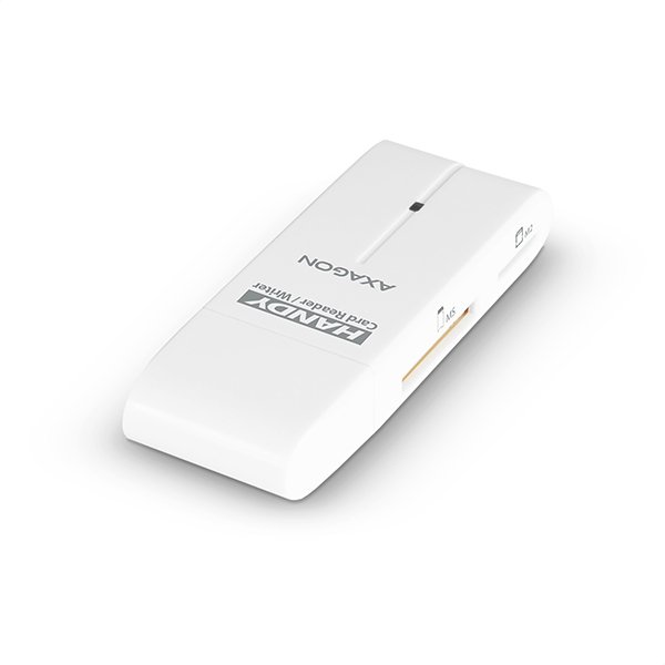AXAGON CRE-D4, USB 2.0 externí HANDY čtečka 4-slot SD/ MicroSD/ MS/ M2, bílá - obrázek č. 7