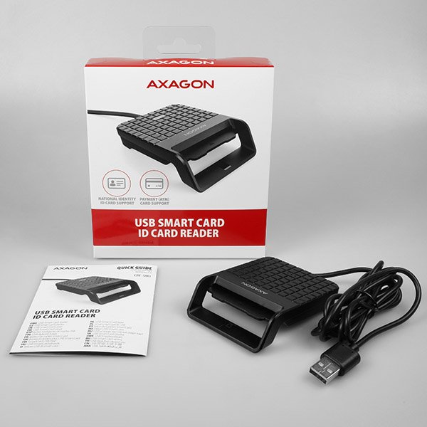 AXAGON CRE-SM1, USB externí čtečka Smart card/ ID card (eObčanka) - obrázek č. 5