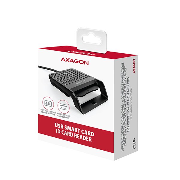 AXAGON CRE-SM1, USB externí čtečka Smart card/ ID card (eObčanka) - obrázek č. 6