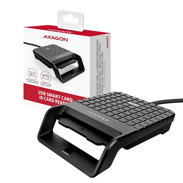 AXAGON CRE-SM1, USB externí čtečka Smart card/ ID card (eObčanka) - obrázek produktu
