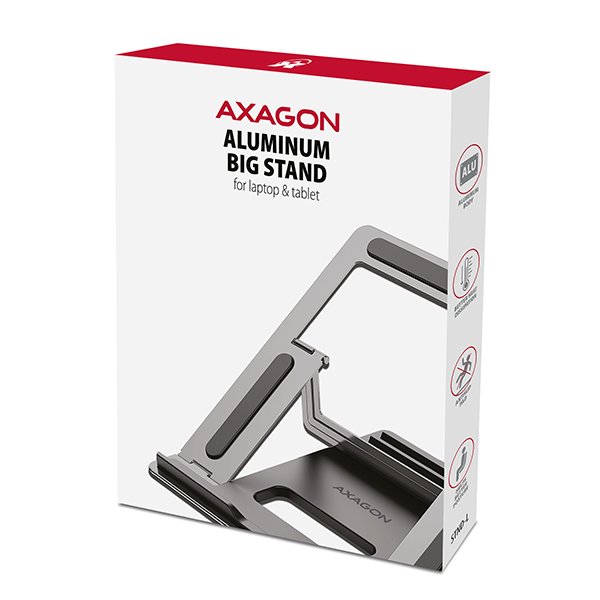 AXAGON STND-L, hliníkový stojan pro notebooky 10" - 16", 4 nastavitelné úhly - obrázek č. 7