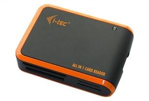 i-tec USB 2.0 univerzální čtečka (černo/ oranž) - obrázek produktu