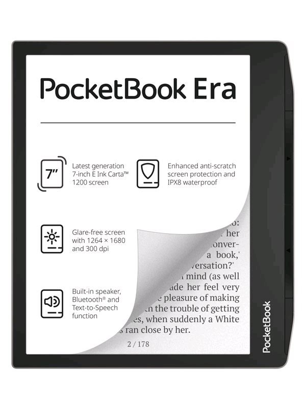E-book POCKETBOOK 700 ERA, 16GB, Stardust Silver, stříbrný - obrázek produktu