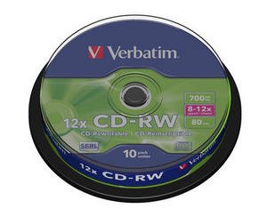 VERBATIM CD-RW 80min. 8-12x, 10 cake - obrázek produktu