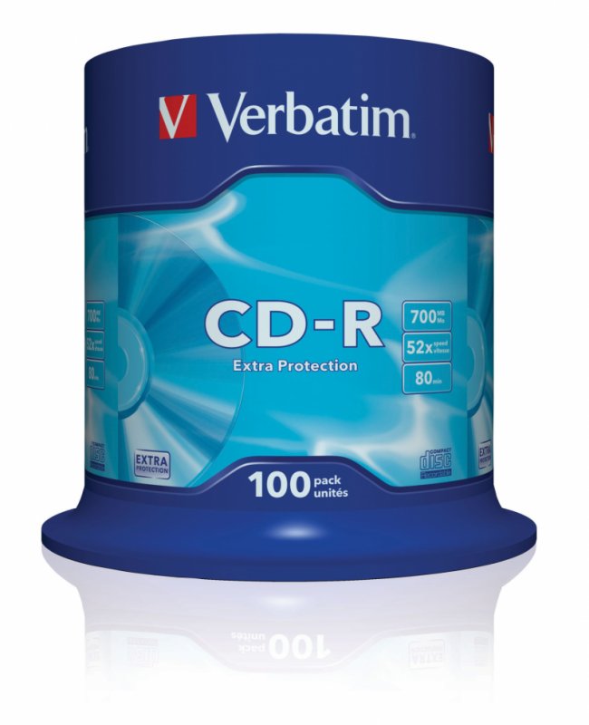 VERBATIM CD-R(100-Pack)Spindl/ ExtraProtect/ 52x/ 700 - obrázek č. 2