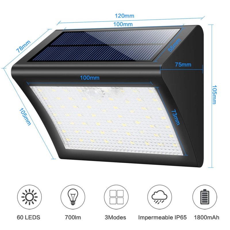 Venkovní solární LED světlo s pohybovým senzorem V60 - obrázek produktu