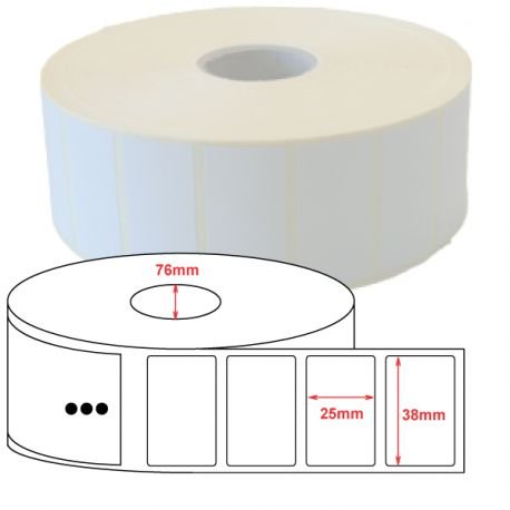 Z-Select 2000D, Midrange, 38x25mm, 5,180 labels, 10 rolls in box - obrázek produktu
