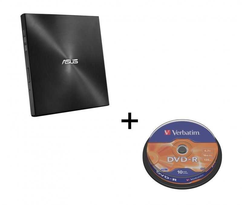 BUNDLE ASUS SDRW-08U7M-U BLACK + 2× M-Disk + Verbatim DVD-R 10cake - obrázek produktu