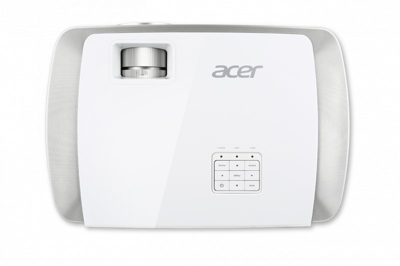 Acer DLP H7550ST (ShortThrow) - 3000Lm, FullHD, 16000:1, HDMI, VGA, USB, repro., 3D brýle, bílý - obrázek č. 3