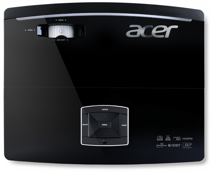 Acer DLP P6600 - 5000Lm, WUXGA, 20000:1, HDMI, VGA, RJ45, USB, černý - obrázek č. 3