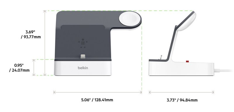 BELKIN Charge dock for iPhone & Apple Watch, bílý - obrázek č. 2