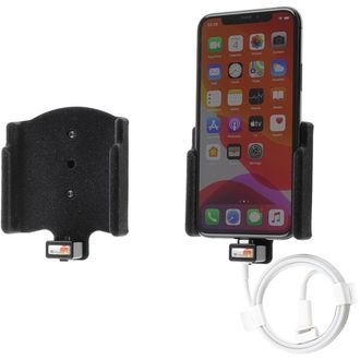 Brodit držák do auta na Apple iPhone 11 Pro v sametu, bez bouzdra, s průchodkou pro Lightning kabel - obrázek produktu