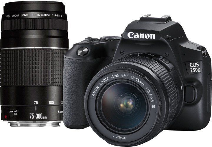 Canon EOS 250D BK 18-55 + 75-300 EU26 - obrázek produktu