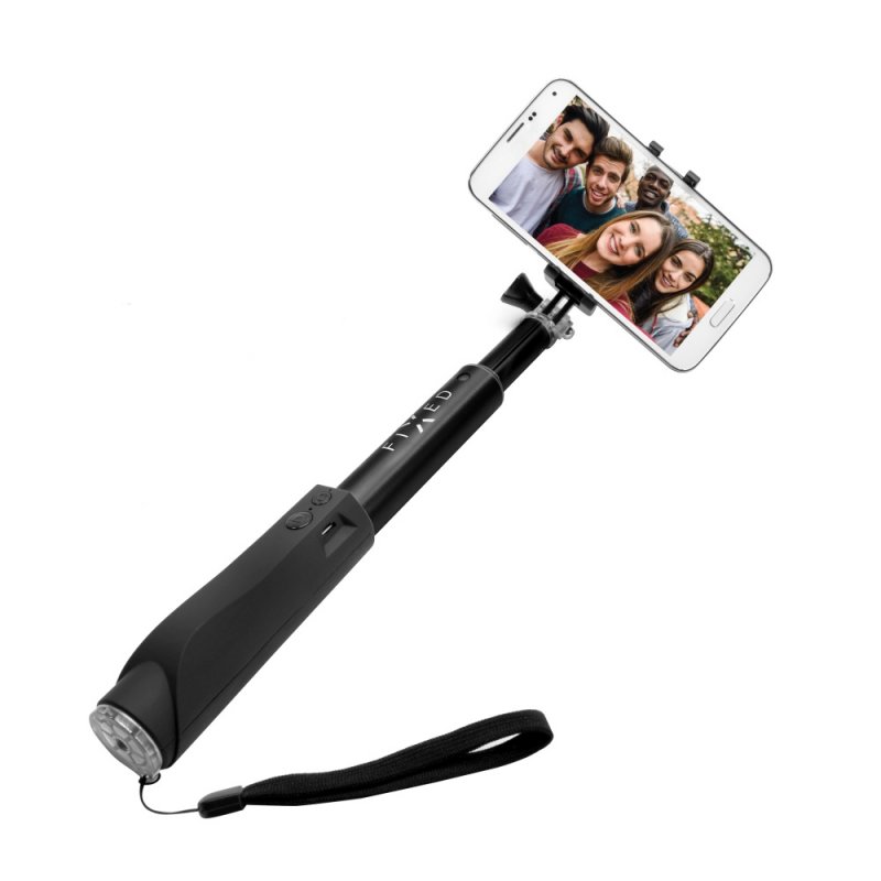 BT selfie stick FIXED, hliníkové provedení , černý - obrázek produktu