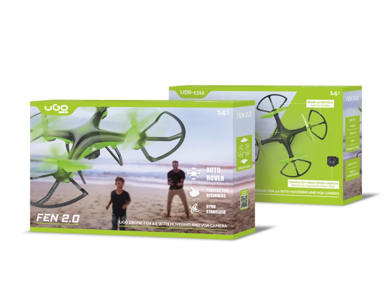Dron UGO Fen 2.0, VGA kamera, automatická stabilizace výšky, automatický vzlet a přistání - obrázek č. 3
