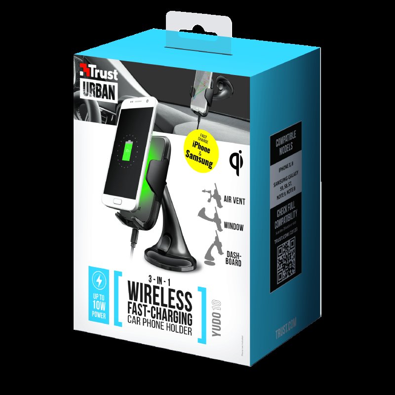 TRUST YUDO10 Wireless Fast-charging Car Phone Holder - obrázek č. 4