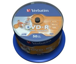 VERBATIM DVD-R(50-Pack)Cake/ Print/ 16x/ 4.7GB/ NoID - obrázek produktu