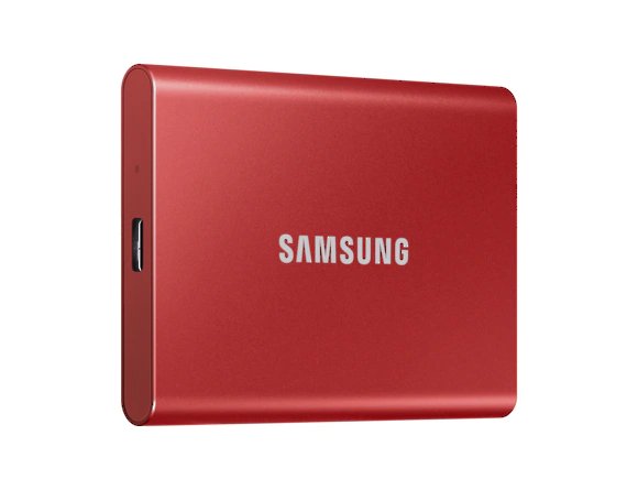 Samsung T7/ 1TB/ SSD/ Externí/ 2.5"/ Červená/ 3R - obrázek produktu