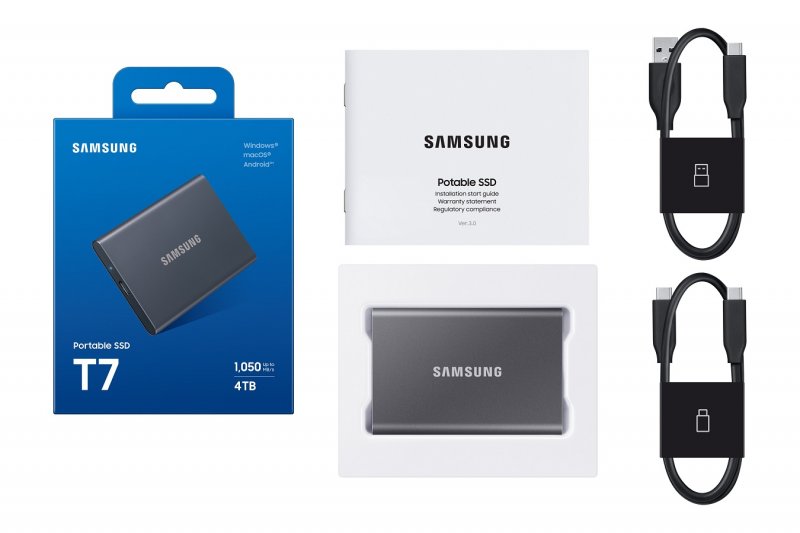 Samsung T7/ 4TB/ SSD/ Externí/ Šedá/ 5R - obrázek č. 1