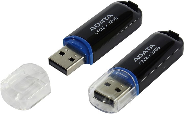 ADATA C906/ 32GB/ USB 2.0/ USB-A/ Černá - obrázek produktu