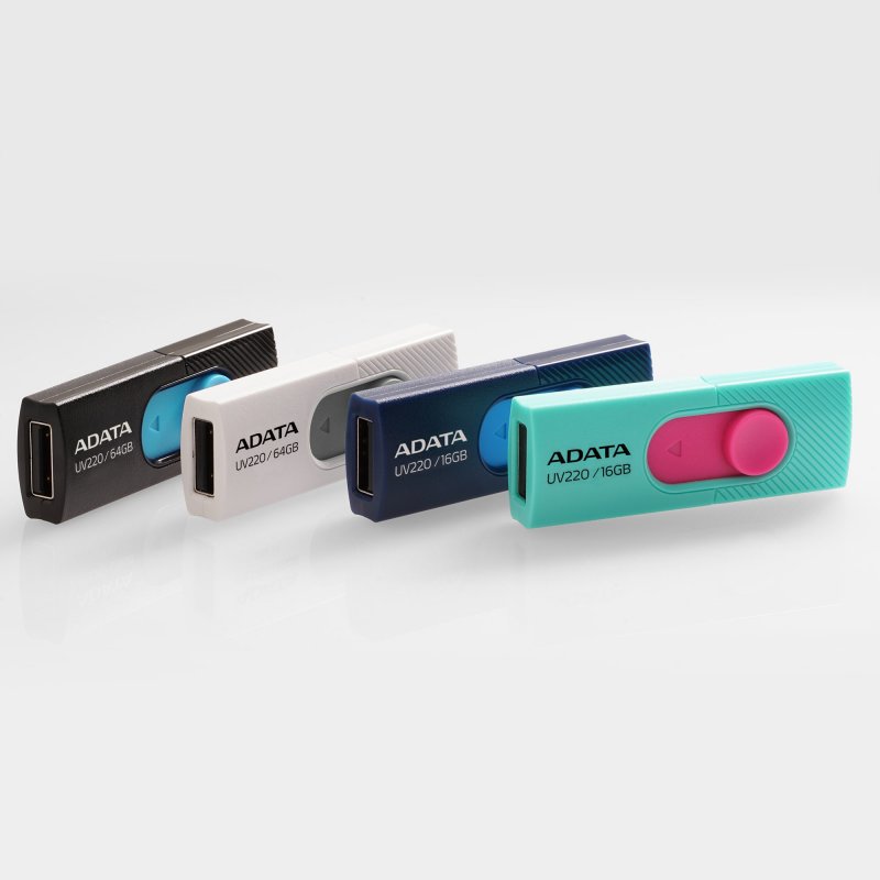 16GB ADATA UV220 USB pink/ turquoise - obrázek č. 1