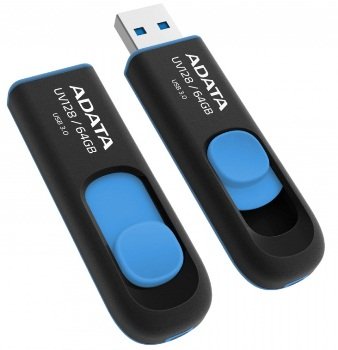 ADATA UV128/ 64GB/ 40MBps/ USB 3.0/ USB-A/ Modrá - obrázek produktu
