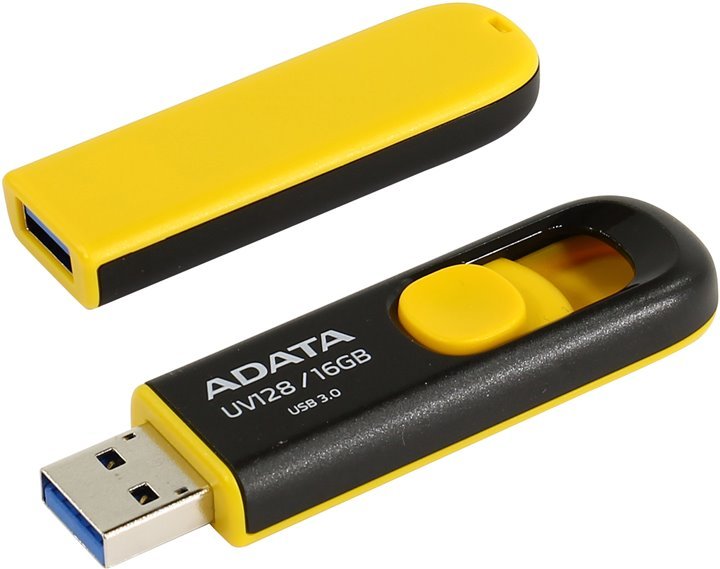 ADATA USB UV128 16GB yellow (USB 3.0) - obrázek produktu