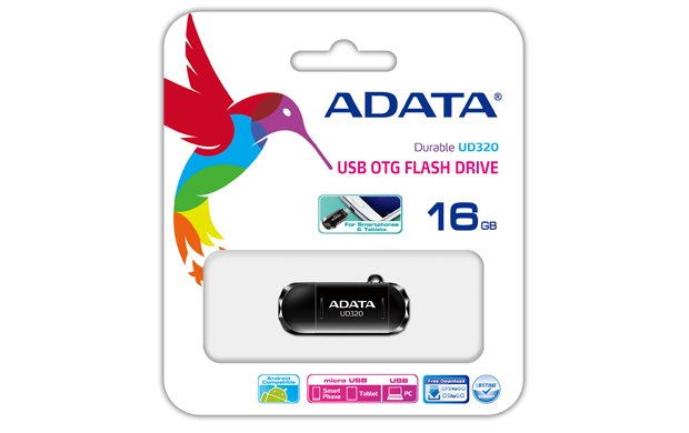 16GB ADATA UD320 USB 2.0 OTG černá - obrázek č. 1