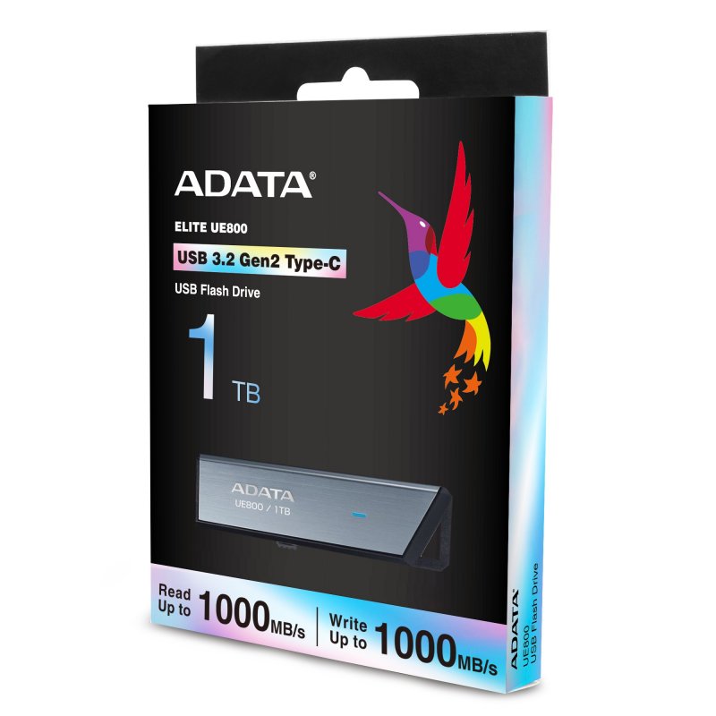 ADATA UE800/ 1TB/ 1000MBps/ USB 3.2/ USB-C/ Stříbrná - obrázek č. 2