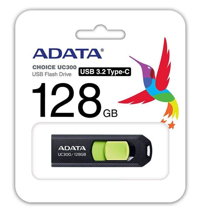 ADATA UC300/ 128GB/ USB 3.2/ USB-C/ Černá - obrázek produktu