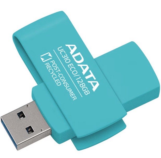 ADATA UC310 ECO/ 128GB/ USB 3.2/ USB-A/ Zelená - obrázek č. 1