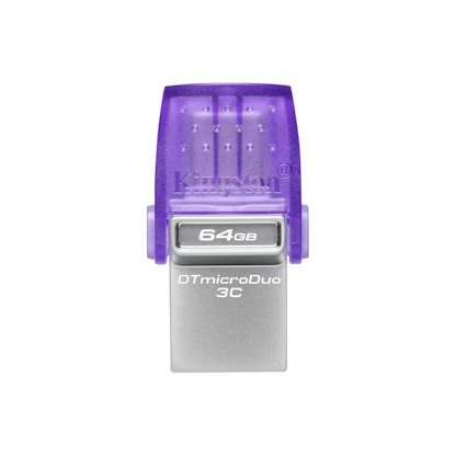 Kingston DataTraveler MicroDuo 3C/ 64GB/ 200MBps/ USB 3.2/ USB-A + USB-C/ Fialová - obrázek produktu