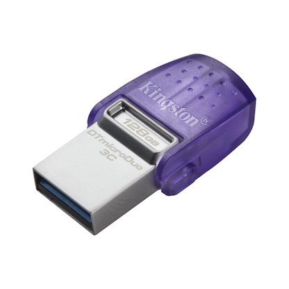 Kingston DataTraveler MicroDuo 3C/ 128GB/ 200MBps/ USB 3.2/ USB-A + USB-C/ Fialová - obrázek č. 1