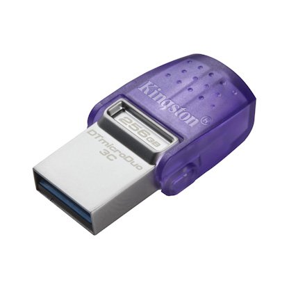 Kingston DataTraveler MicroDuo 3C/ 256GB/ 200MBps/ USB 3.2/ USB-A + USB-C/ Fialová - obrázek č. 1