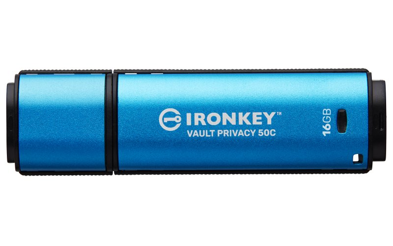 Kingston Ironkey Vault Privacy 50C/ 16GB/ USB 3.2/ USB-C/ Modrá - obrázek produktu